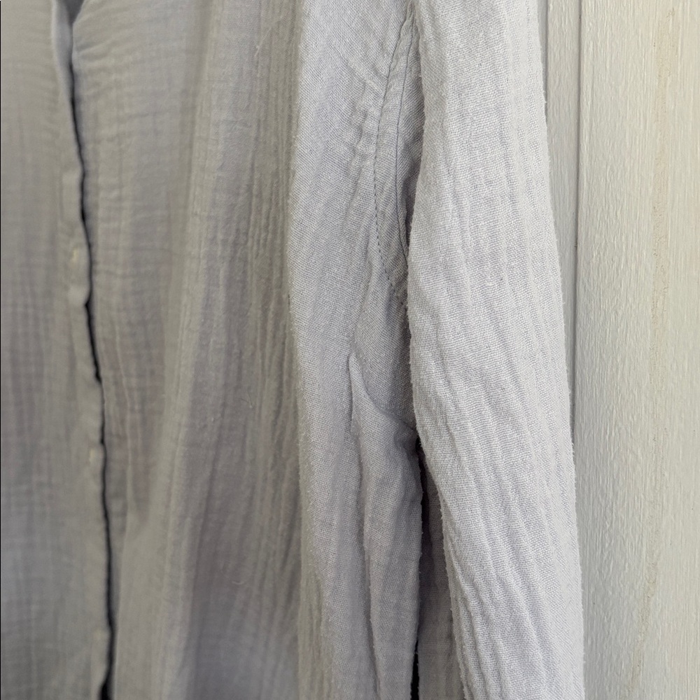 Aritzia Wilfred Free Light Blue Oversized Button-up Shirt - Picture 2 of 2